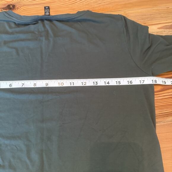 Eileen Fisher Jersey T-Shirt Dress Sz Small Forest Green Midi Stretchy Soft EUC - Picture 8 of 10